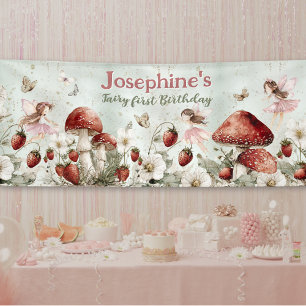 whimsische Fee erster Geburtstag individuelle lang Banner