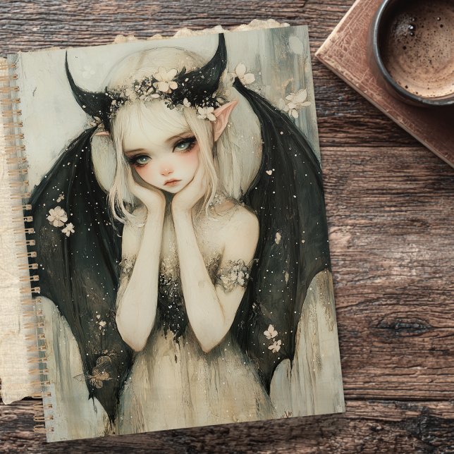 Whimsische Gothic Fantasy Fee mit Blumenkrone  Planer (Von Creator hochgeladen)