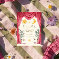 Whimsische handgemalte himmlische Folk-Hochzeit Sa