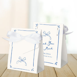 Whimsische handgezeichnete blaue Brautparty Geschenkschachtel