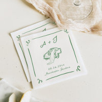 Whimsische handgezeichnete grüne Vintage-Auto-Hoch