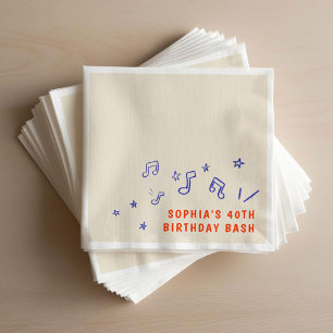 Whimsische handgezeichnete Illustrationen 40. Gebu Serviette