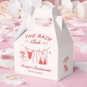 Whimsische handgezeichnete Küsten-Junggesellinnen- Geschenkschachtel
