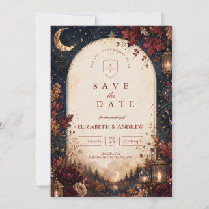 Whimsische himmlische Herbsthochzeit Save The Date