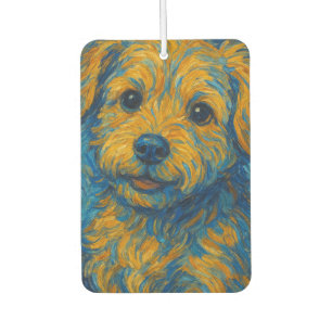 Whimsische Hund-Kunst im Van-Gogh-Stil – Abstrakte Autolufterfrischer