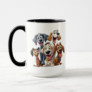 Whimsische Hunde Tasse
