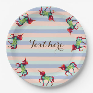 Whimsische Kinderparty - individuelle Papierplatte Pappteller