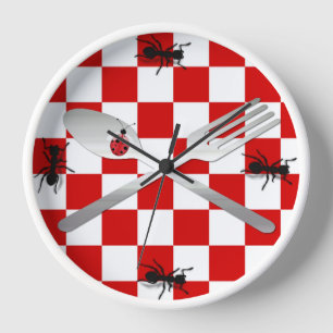 Whimsische Küchenwanduhr für Picknicks Uhr