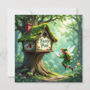 Whimsische Magische Feen-Post-Kinderparty-Einladun Einladung