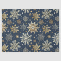 Whimsische moderne Marine-Gold-Schneeflocken-Decou