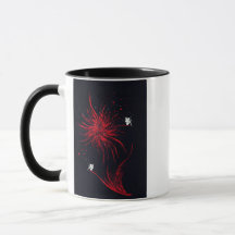 Whimsische rote Spinne Lilie Lycoris Fantasie