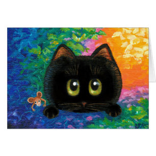 Whimsische Schwarzkatze Creationarts