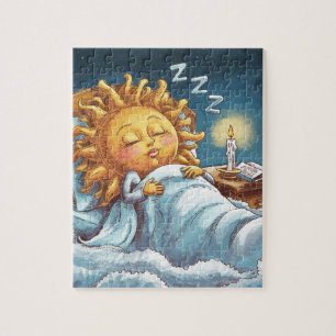 whimsische Sonnenschein im Bett 