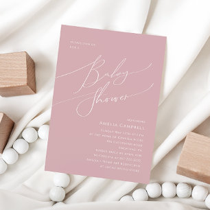 Whimsische Staubrose-Baby-Shower-Einladung Einladung