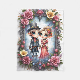 Whimsische Steampunk-Elfen-Hochzeit Fleecedecke