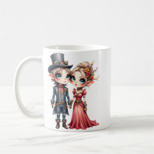Whimsische Steampunk-Elfen-Hochzeit Kaffeetasse