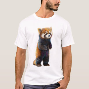 Whimsische stehende Rote-Panda-Illustration für Mä T-Shirt