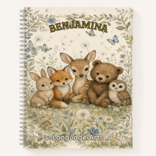 Whimsische Waldtiere Naturinspiriert Notizbuch