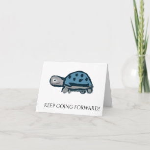 Whimsische "Weiter Vorwärts" Schildkröte Dankeskarte