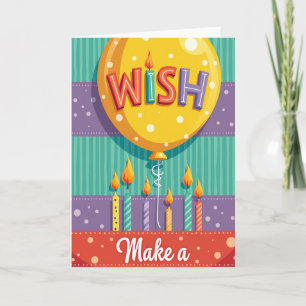 Whimsische Wunschballonkarte Karte