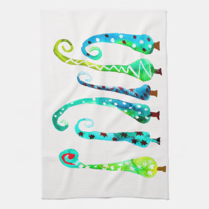 Whimsischer Aquarell Geschirrtuch
