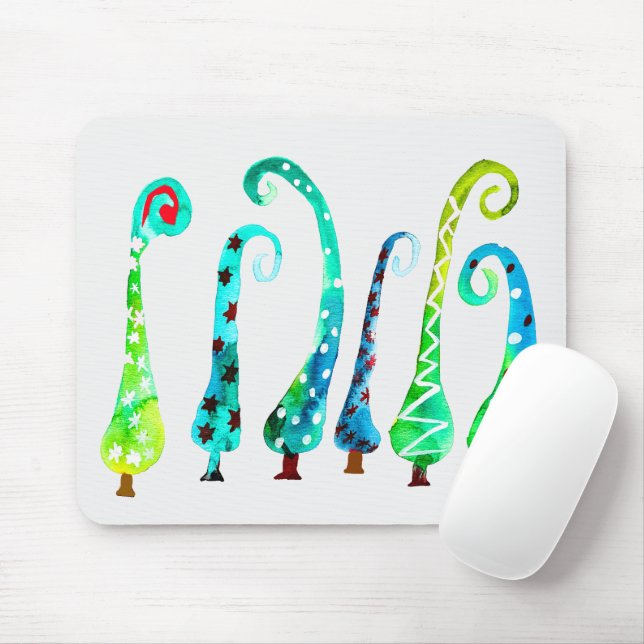 Whimsischer Aquarell Mousepad (Mit Mouse)