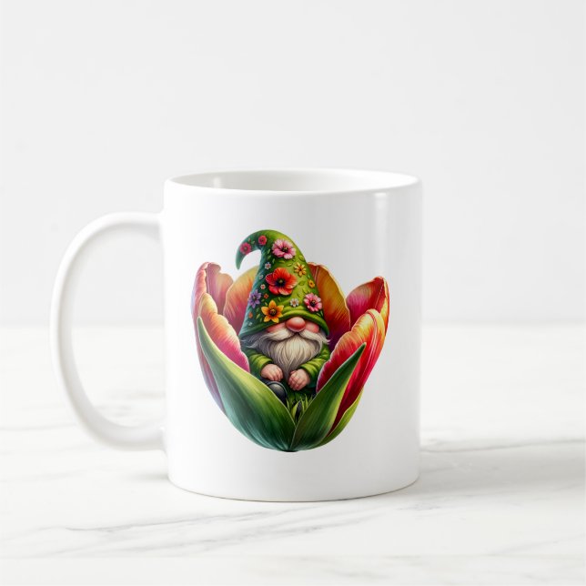 Whimsischer Aquarellgarten Kaffeetasse (Links)