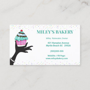 Whimsischer Bäckerei Business Cupcake Cards Visitenkarte