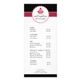 Whimsischer Bäckerei Cupcake Pink Rack Cards Werbekarte