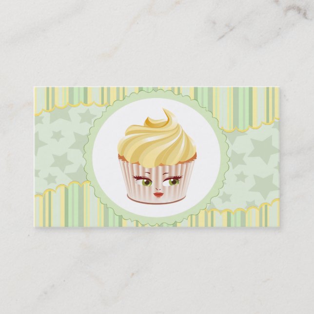 Whimsischer Bakery Cupcake Business Card Visitenkarte (Vorderseite)