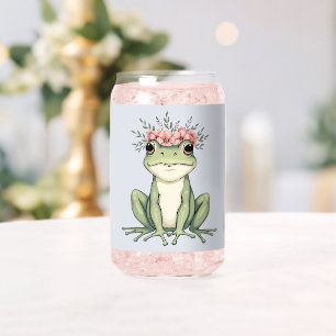 Whimsischer Blumenfrosch Kernkunst Dosenglas
