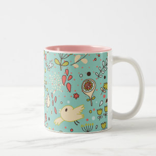 Whimsischer Blumengarten Zweifarbige Tasse