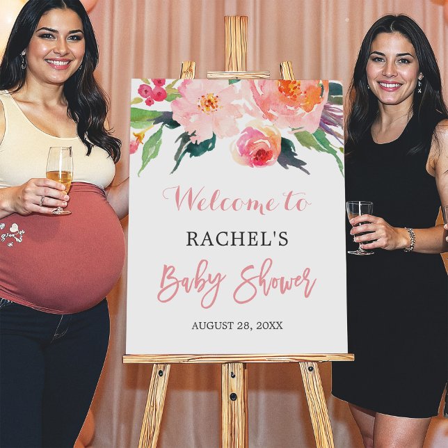 Whimsischer Blumenstrauß Babyduschzeichen Poster (Von Creator hochgeladen)