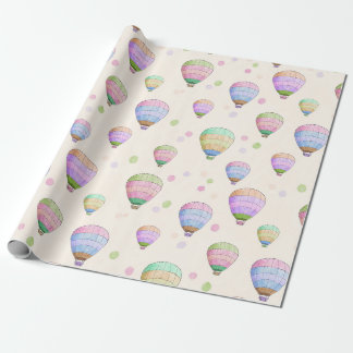 Whimsischer bunter Heißluftballons lustiges Muster Geschenkpapier
