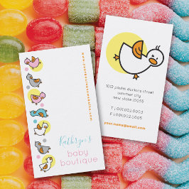 Whimsischer Cartoon Farbige Pastelle Baby Duckies Visitenkarte