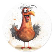 Whimsischer Cartoon Hühnchen