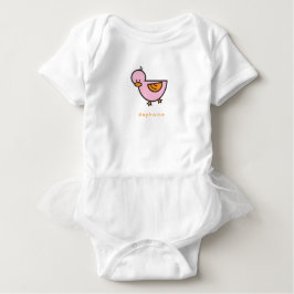 Whimsischer Cartoon Niedlich Sweet Pink Girl Duckl Baby T-shirt