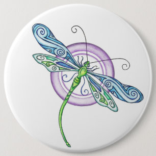 Whimsischer Dragonfly Button