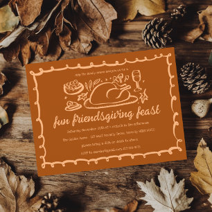Whimsischer Erntedank Friendsgiving Dinner nach Ma Einladung