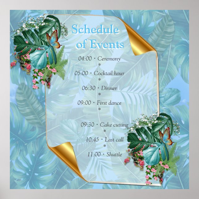 Whimsischer Fantasiewelt mit tropischem Geschmack Poster (Vorne)