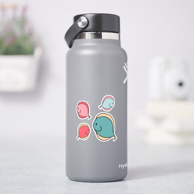 Whimsischer Fisch Aufkleber (HydroFlask)