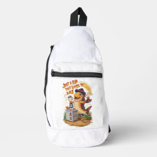 Whimsischer Fisch in Cowboy Hat wirbelt einen Mixe Crossbody Bag