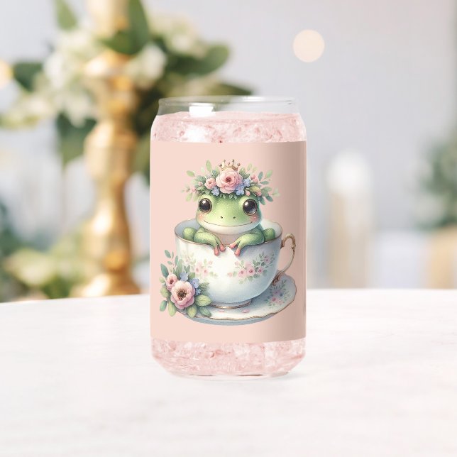 Whimsischer Frosch im Blumenkohl Dosenglas (Insitu (Hochzeit))