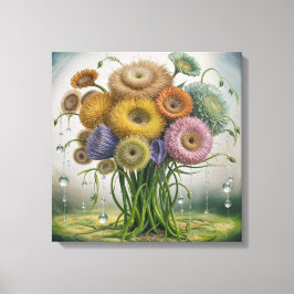 Whimsischer Garten Bloms Leinwanddruck