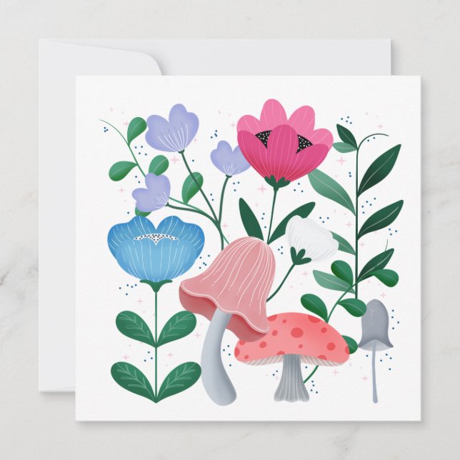 Whimsischer Garten Einladung (Vorderseite)