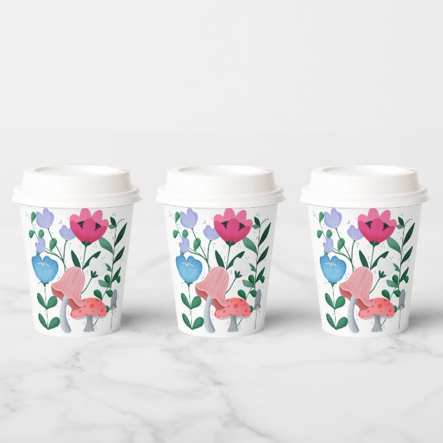 Whimsischer Garten Pappbecher (Multi)