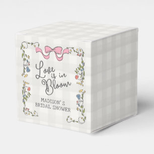 Whimsischer Garten Party Doodle Floral Brautparty Geschenkschachtel