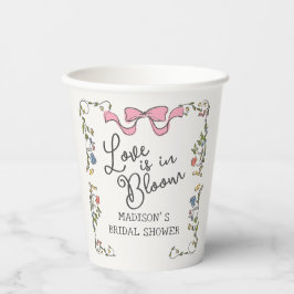 Whimsischer Garten Party Doodle Floral Brautparty Pappbecher