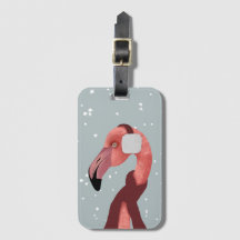 Whimsischer, gemütlicher Winter Flamingo mit Scarf
