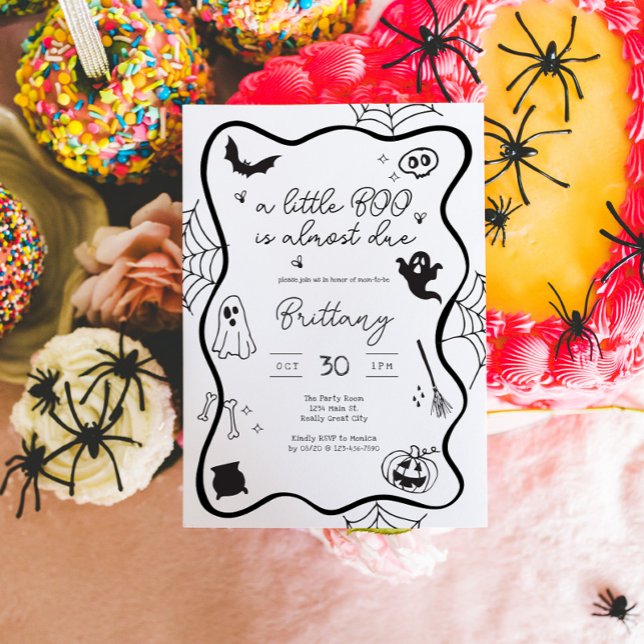 Whimsischer Halloween-Babydusche Einladung (Doodle Halloween Baby Shower Invite)